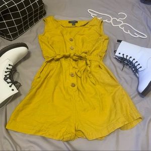 Yellow Romper with Pockets